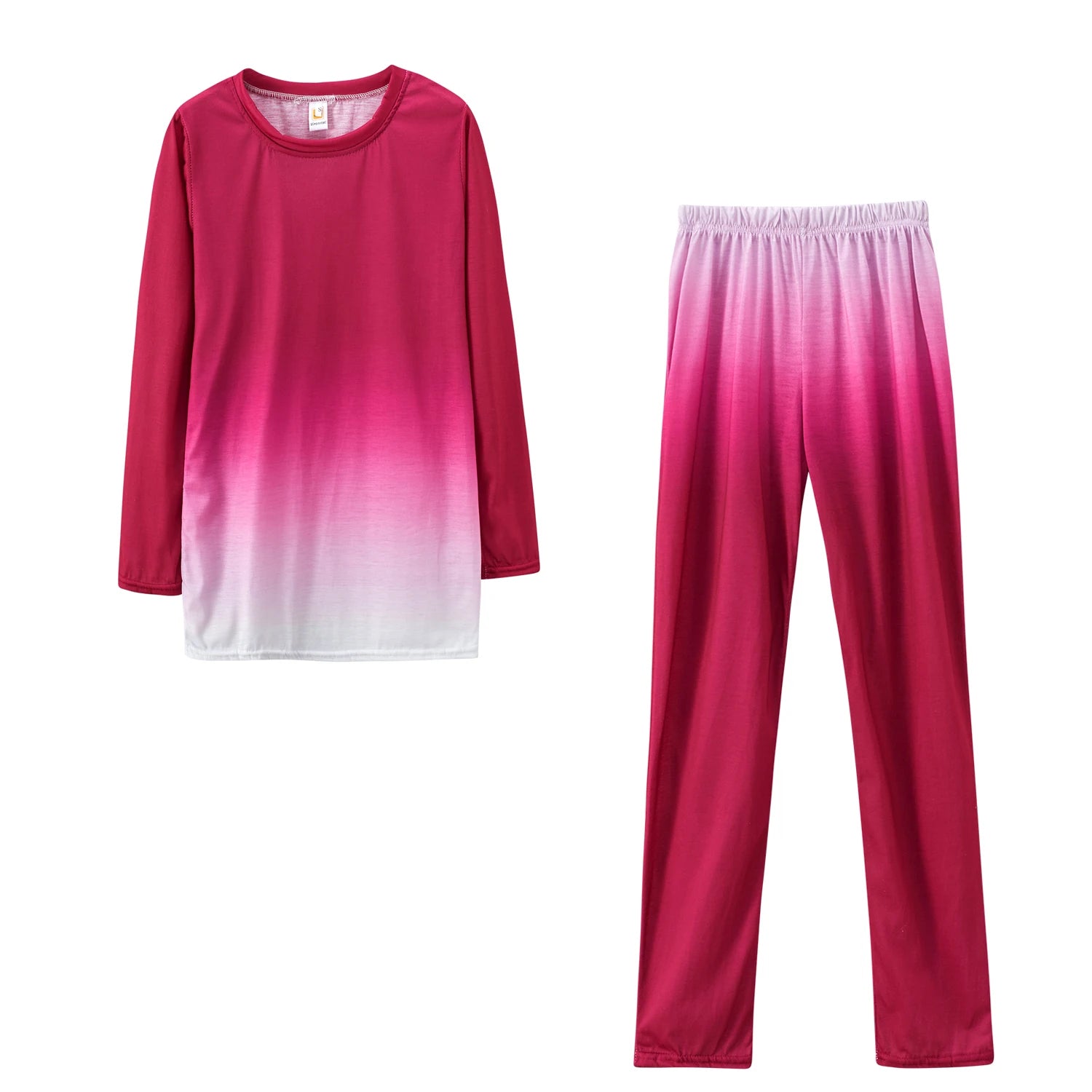 2025 Women's Casual Two-Piece Suit, Gradual Change Long Sleeved Trousers Sports Trend