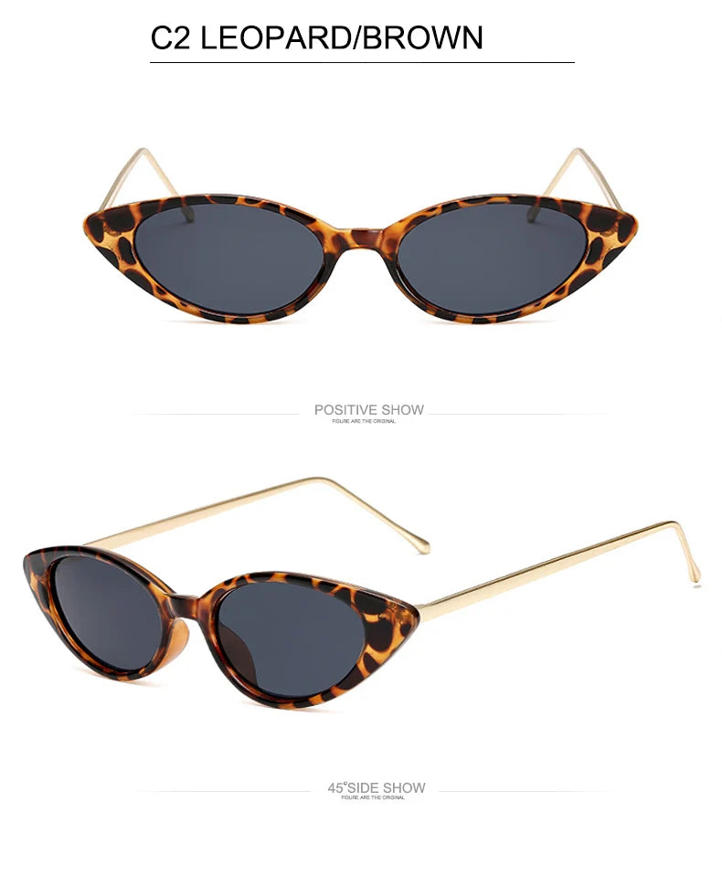 Ladies Cat Eye Sunglasses Women Brand Designer Fashion Small Frame Sun Glasses for Female Trend Glasees UV400 O5