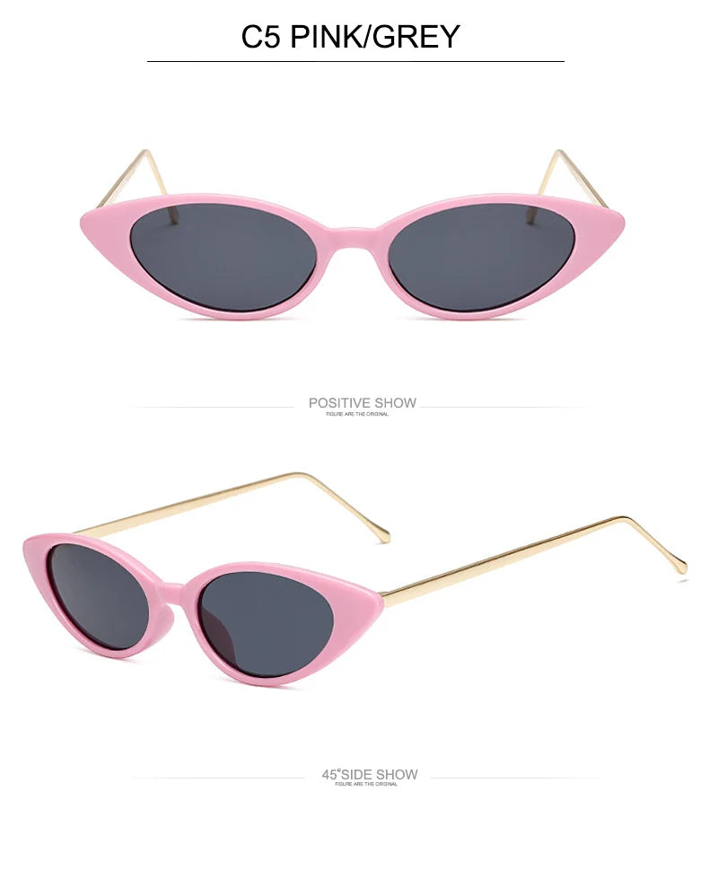 Ladies Cat Eye Sunglasses Women Brand Designer Fashion Small Frame Sun Glasses for Female Trend Glasees UV400 O5