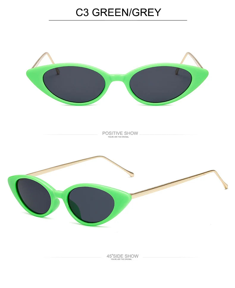 Ladies Cat Eye Sunglasses Women Brand Designer Fashion Small Frame Sun Glasses for Female Trend Glasees UV400 O5