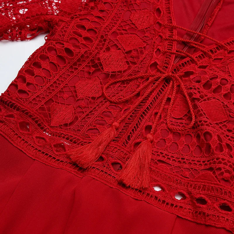 שמלת A לנשים, שמלת מיני קצרה, לבן, שחור, אדום, עם שרוולים ארוכים, צבע אחיד, רפלקציה, פיסולית, שיפון, אביב קיץ, צמודה, צווארון V