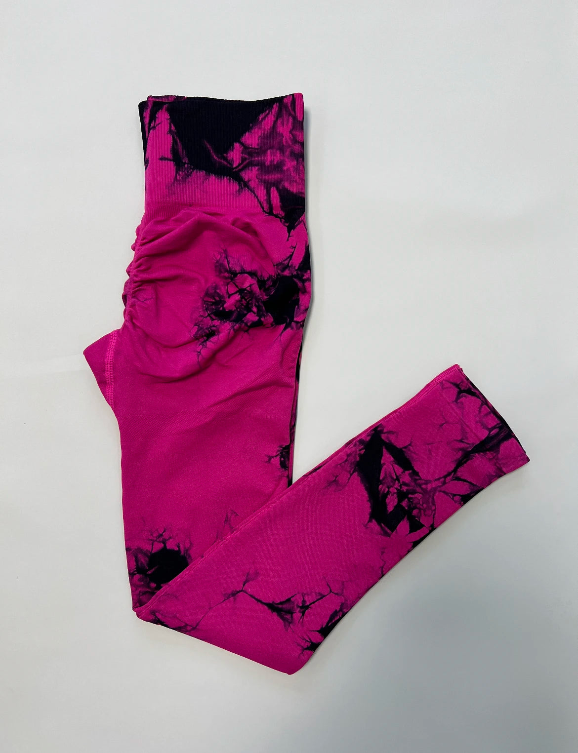 Women Tie Dye Seamless Leggings Push Up Sports Fitness Scrunch Yoga Running Pants Butt Lifting Elastic Tights Leggins Nylon