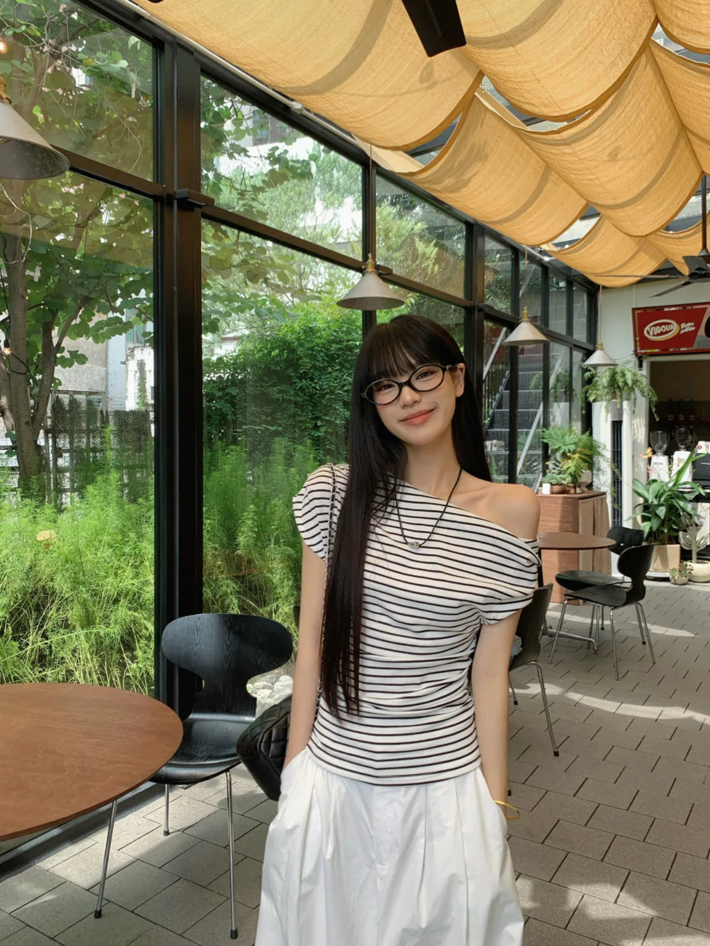 Casual Slim Striped T-shirts For Women 2026 Summer Y2K Women's T-shirt Short Sleeve Blouses Tees Fashion Female Tops