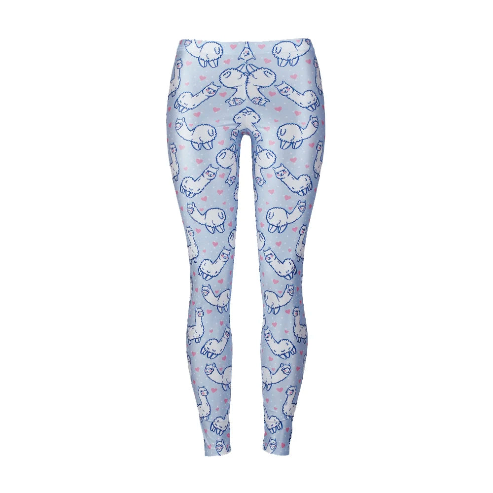 Women Leggings Lovely Animal Hologrephic Digital Print Fitness legging High Waist Workout Pants Casual Street Leggins