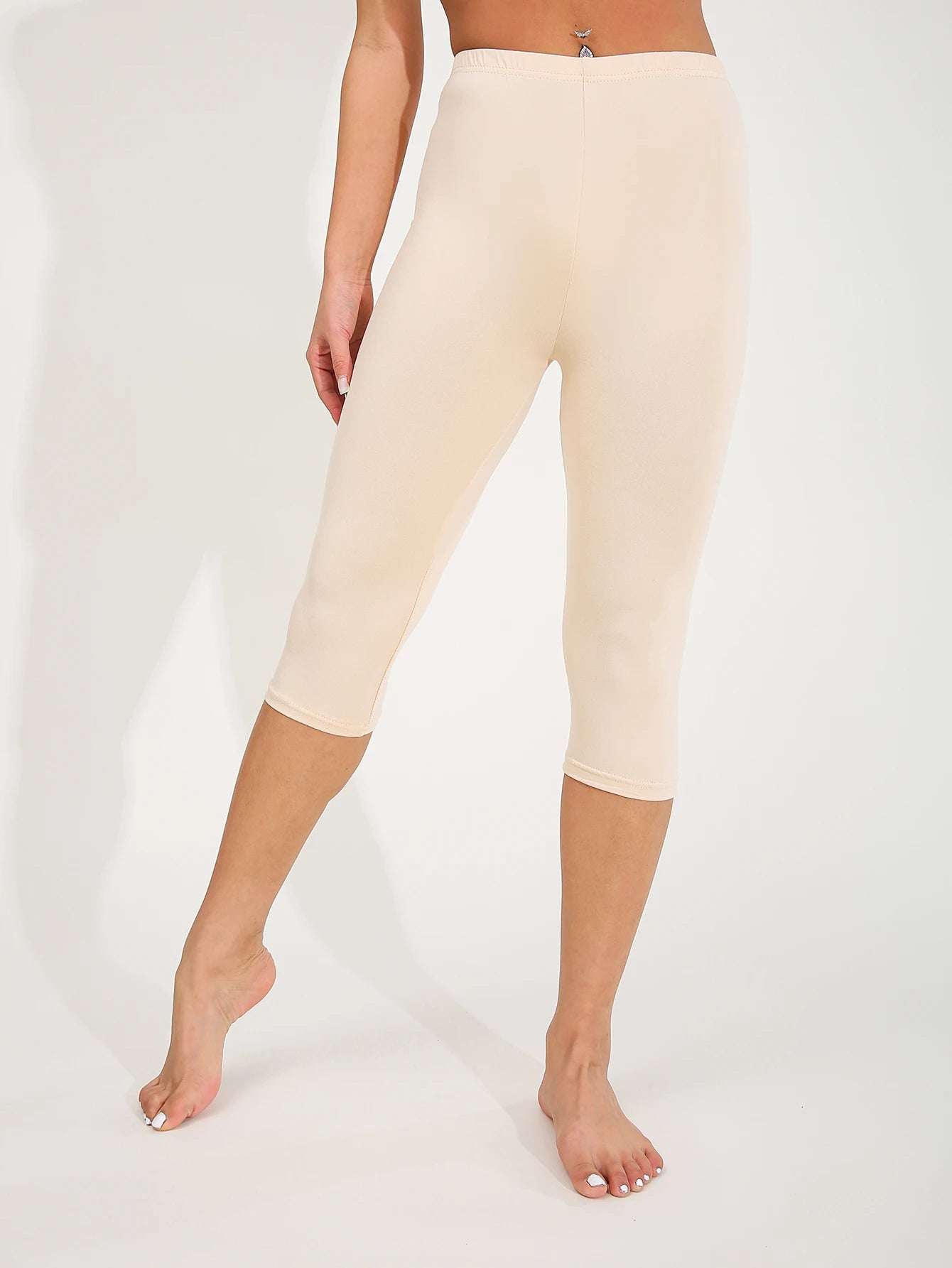 CUHAKCI Spring Summer Fashion Sharpened Women's Leggings Sexy Simple Pure Color Seven Pants Stretch Fitness Athletic Yoga Pants