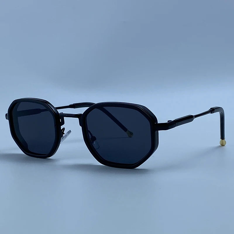 Small Frame Octagon Punk Sunglasses Women Luxury Brand Retro Geometric Metal Fashion Shades Vintage Sun Glasses Driving Eyewear