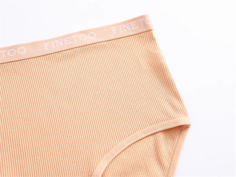 3Pcs Plus Size Cotton Underwear Sexy Striped Mid Waist Panties Breathable Stretch Belt Briefs Female Comfort Lingerie Shorts New
