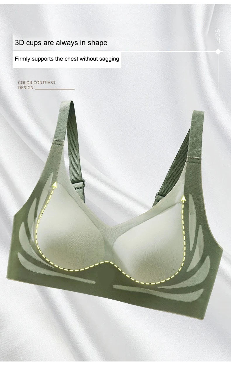 Women's Push Up Bras Seamless Comfortable Angel Wings Bras Sets Fashion Soft Breathable Underwear Female Cozy No Wire Lingerie