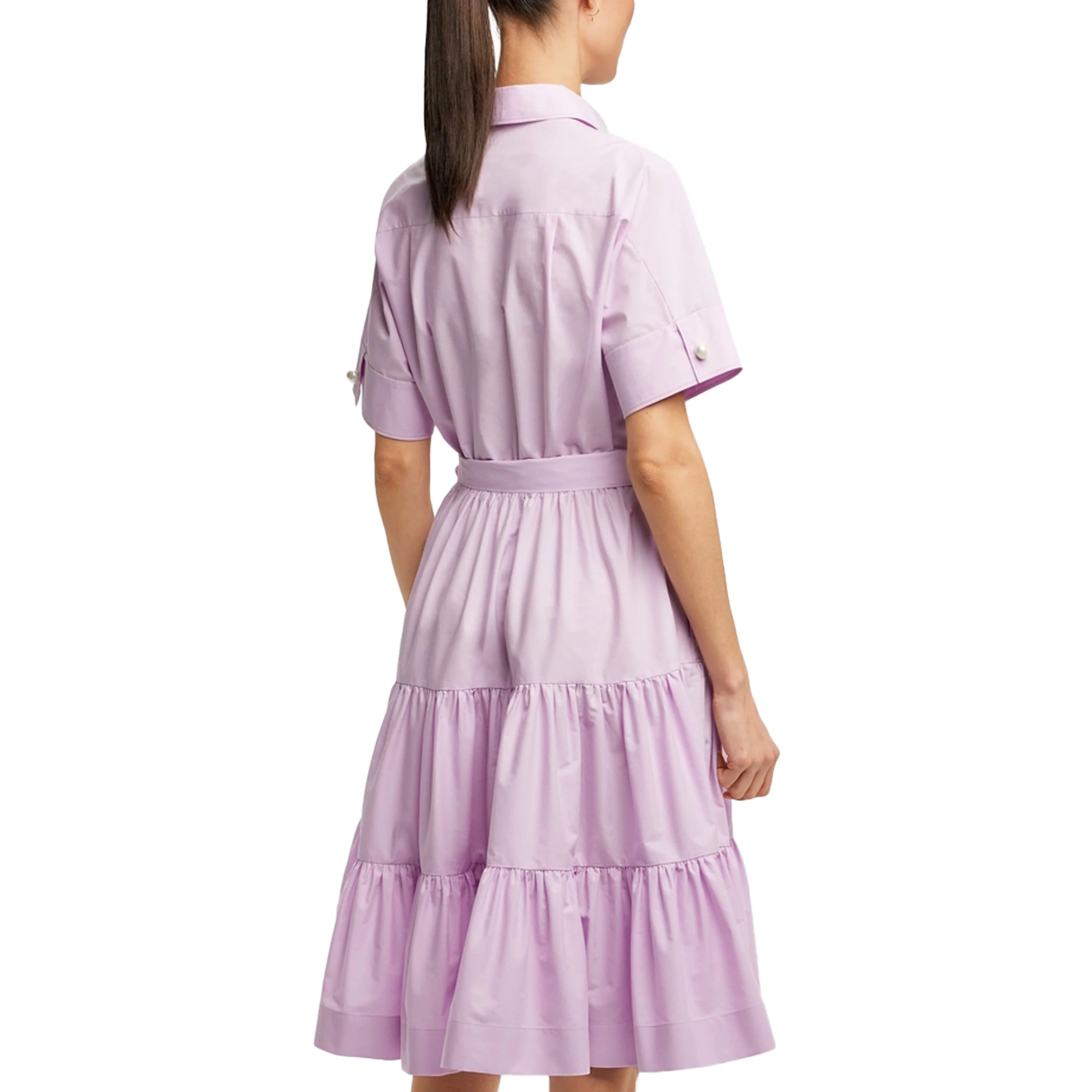 CHCH Women's Dress New Pink Collar Embroidered Casual Women's Wear Simple Business Party