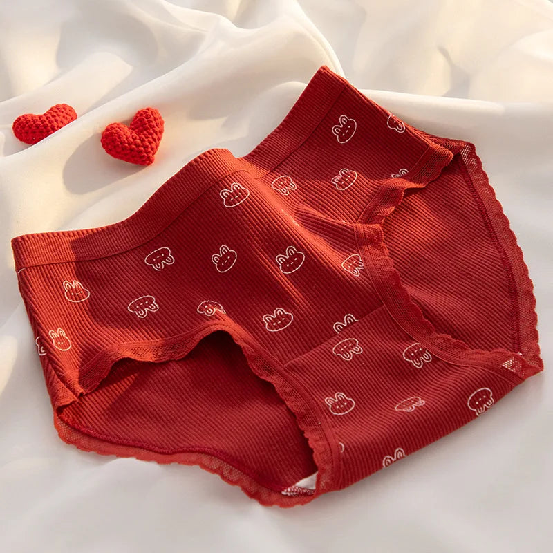 5Pcs/Lot Women's Underwear Cotton Panties Sexy Pantys for Female Intimates Underpants Breathable Briefs Girls Mid-Rise Shorts