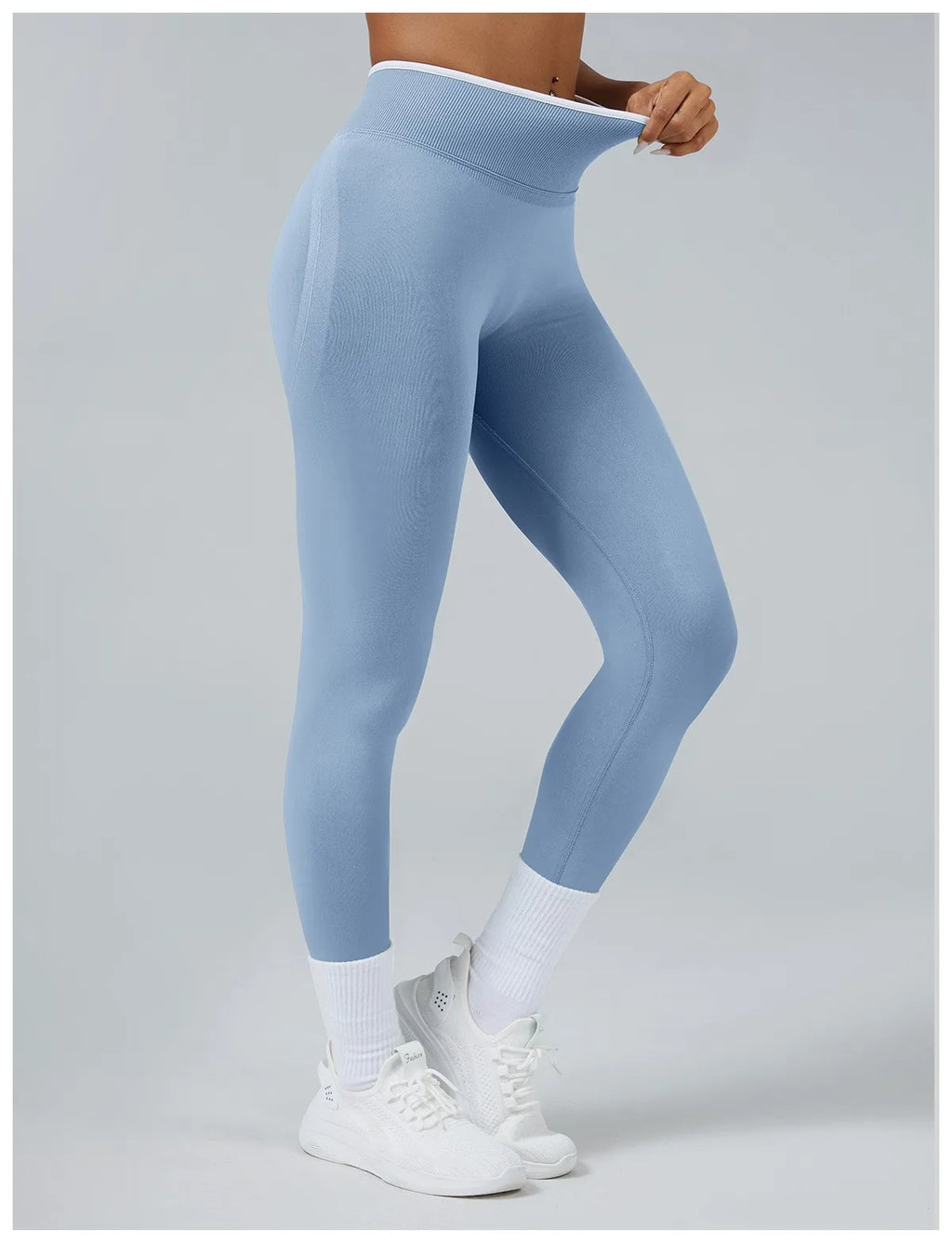 Women Elastic Waist Yoga Pants Seamless Push Up Leggings Sport Fitness Running Gym Quick Dry