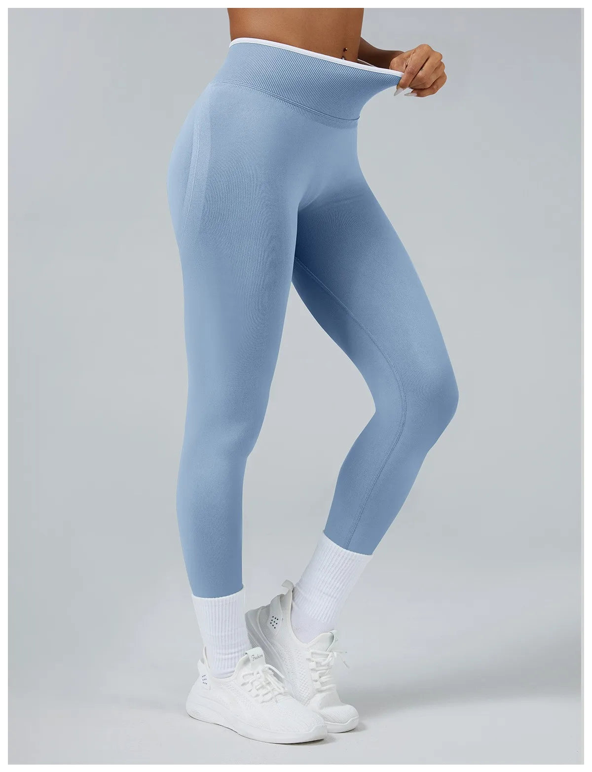 Women Elastic Waist Yoga Pants Seamless Push Up Leggings Sport Fitness Running Gym Quick Dry
