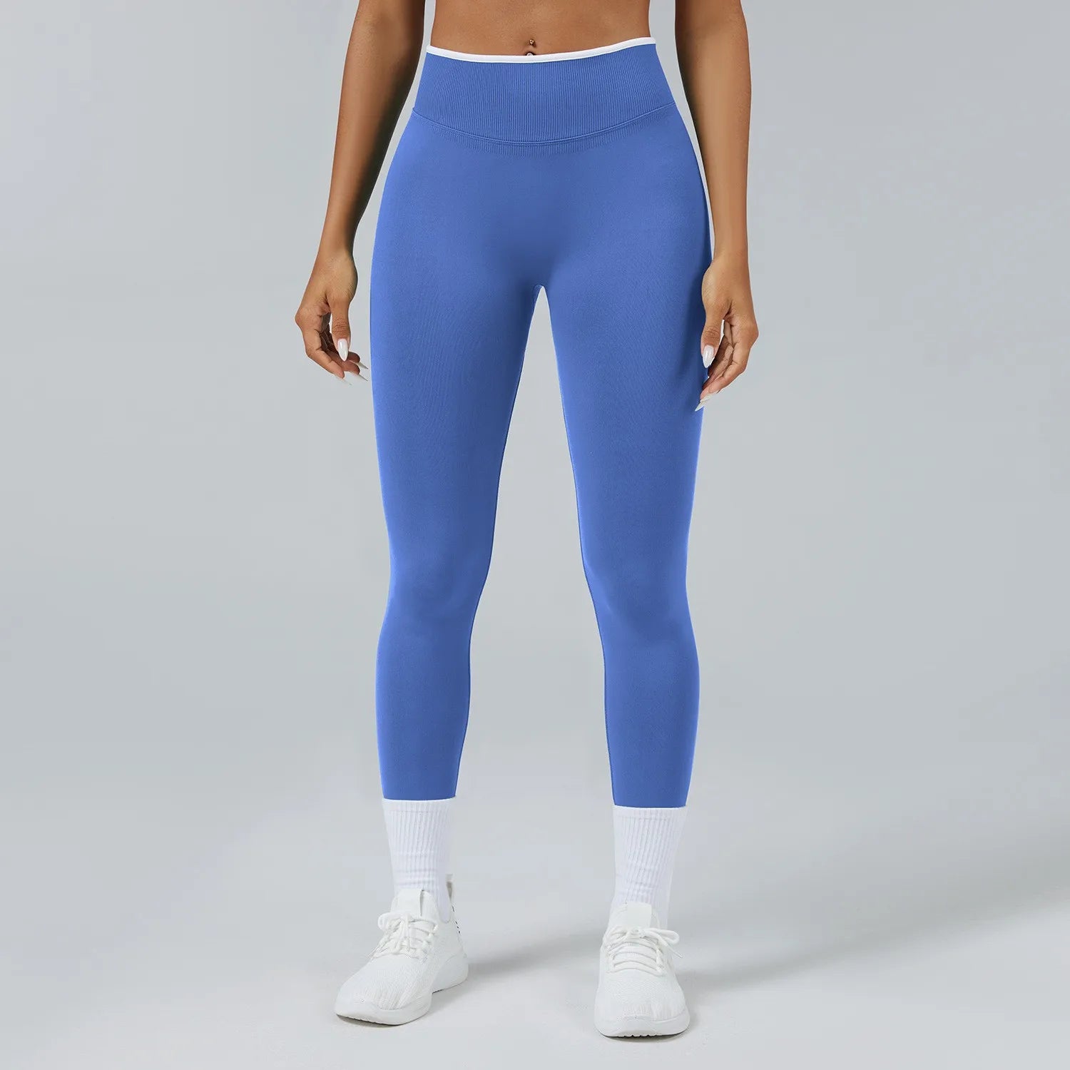 Women Elastic Waist Yoga Pants Seamless Push Up Leggings Sport Fitness Running Gym Quick Dry