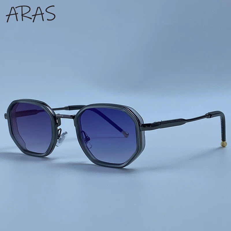 Small Frame Octagon Punk Sunglasses Women Luxury Brand Retro Geometric Metal Fashion Shades Vintage Sun Glasses Driving Eyewear