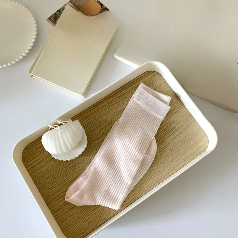 1/9 pairs New summer thin casual women's middle tube socks comfortable women's middle tube socks fashion breathable long socks