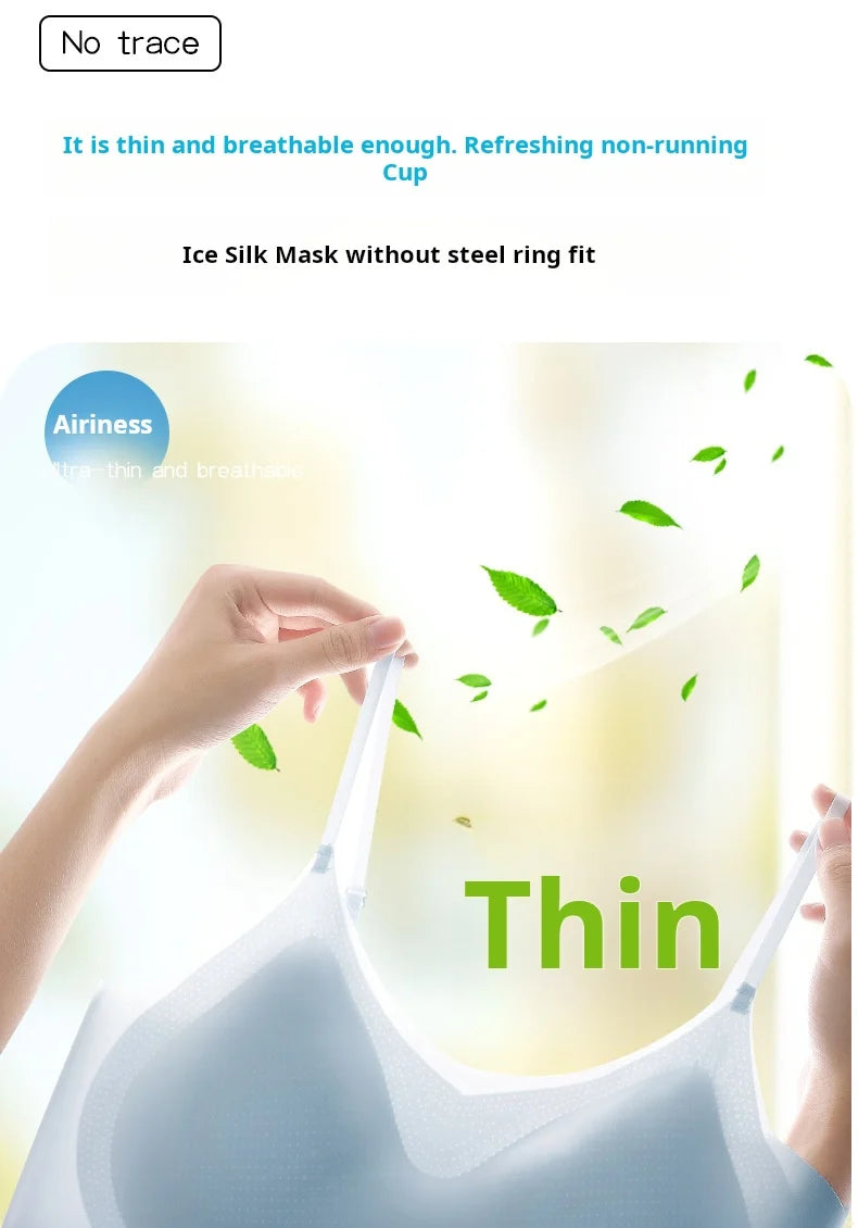 Summer Seamless Ultra-Thin Ice Silk Bra Women Sexy Push Up Bra Intimates Wireless Bralette Underwear Air Cooling Brassiere