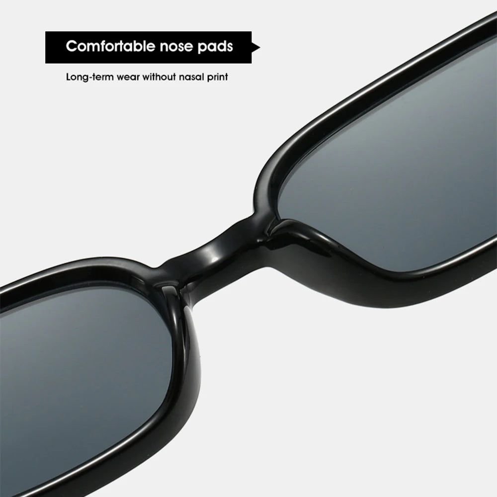 KLASSNUM Vintage Sunglasses Men Women 2026 Trendy Eyewear Rectangle Sun Glasses Anti UV400 Shades Eyepiece Small Square Glasses