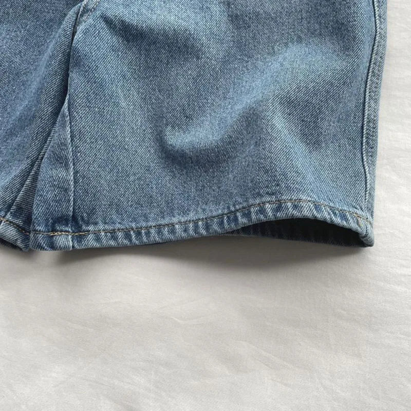 Summer Hot Sale Female Korean High Waist Jeans Lady Solid Color Thin Denim Shorts Girls Casual Fashion Daily Short Pants