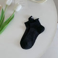 Summer Embroidery Bow Knot Short Socks Harajuku Cute Lolita Casual Funny Ankle Socks Spring Summer Breathable Female Tube Sock