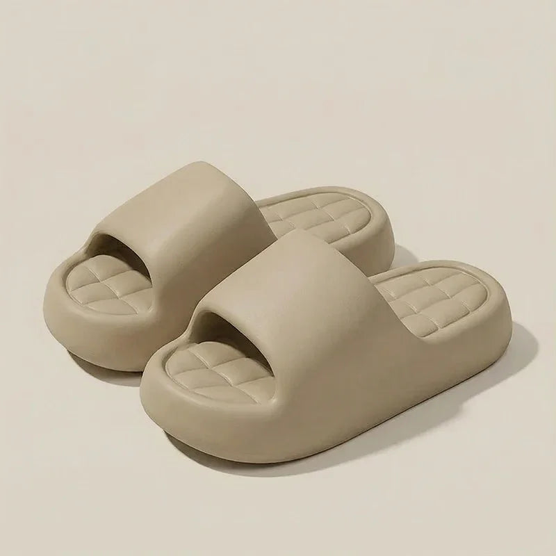 Candy Color Soft Bottom EVA Slippers Women Summer 2026 Thick Platform Comfortable Cloud Slippers Woman Outdoor Beach Sandals 45