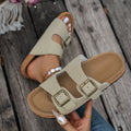 Women Slippers Platform Slides Women Summer  Slippers Classic Soft Sandals Support Adjustable Breathable Buckle Sandals