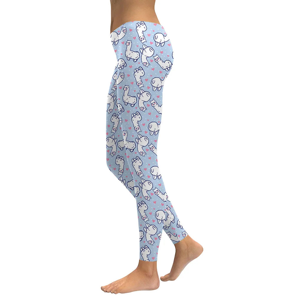 Women Leggings Lovely Animal Hologrephic Digital Print Fitness legging High Waist Workout Pants Casual Street Leggins