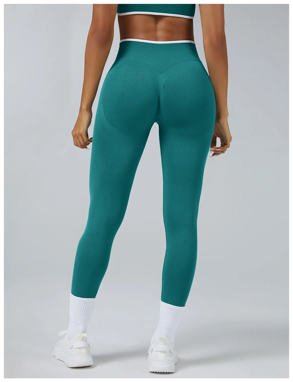 Women Elastic Waist Yoga Pants Seamless Push Up Leggings Sport Fitness Running Gym Quick Dry