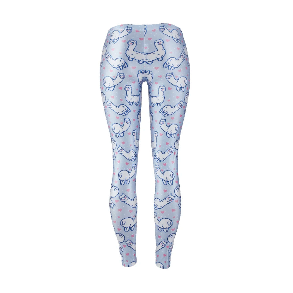 Women Leggings Lovely Animal Hologrephic Digital Print Fitness legging High Waist Workout Pants Casual Street Leggins