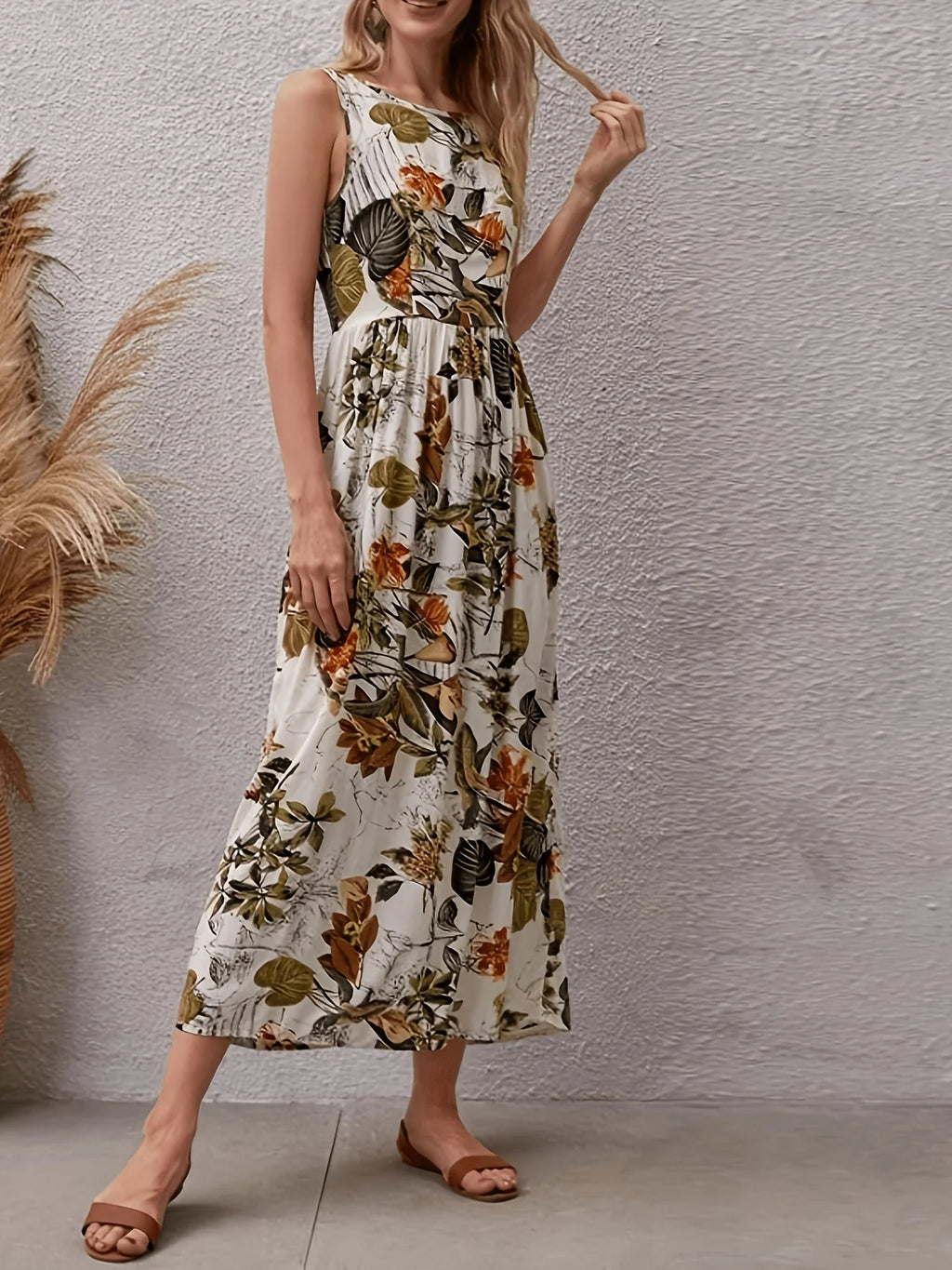 Women's Summer New Vacation Style Skirt Children's Fashion Printed Sleeveless Dress
