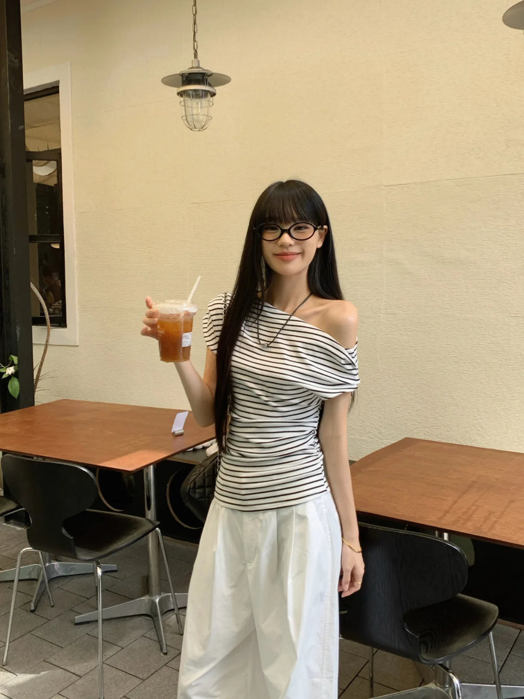 Casual Slim Striped T-shirts For Women 2026 Summer Y2K Women's T-shirt Short Sleeve Blouses Tees Fashion Female Tops