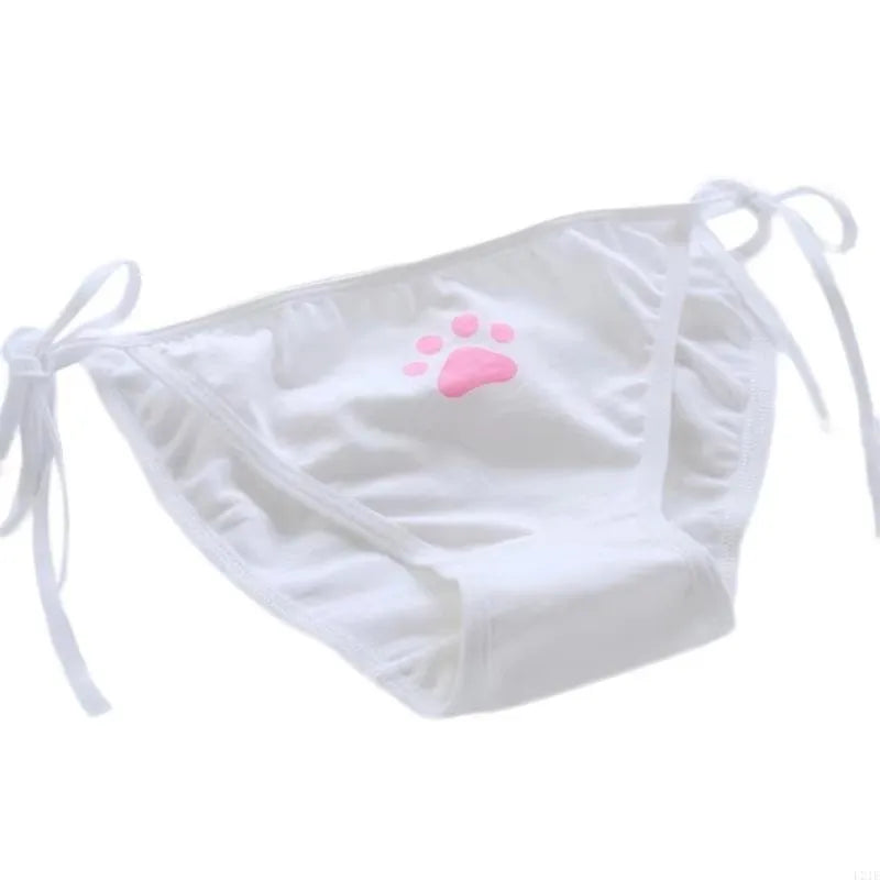 1-4Pcs Sexy Bandage Lolita Panties Low Waist Lingerie Cute Claw Women's Briefs Low Waist Animation Underwear Black,Pink,White