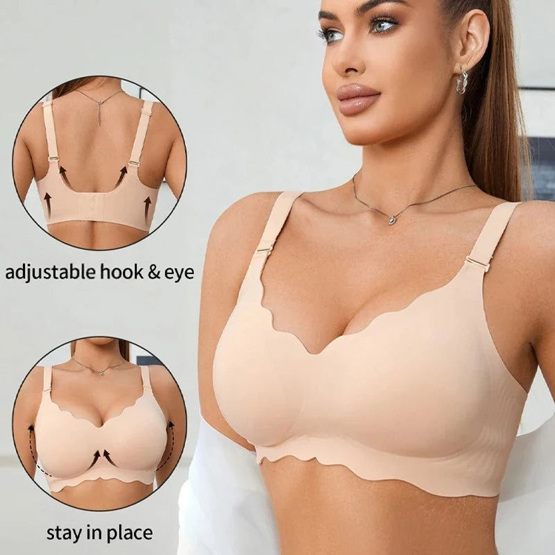 No Trace Top Women's Plus Size Bralette Sexy Wireless Push-UP Underwear Removable strap Bras Beauty Back Comfortable Lingerie