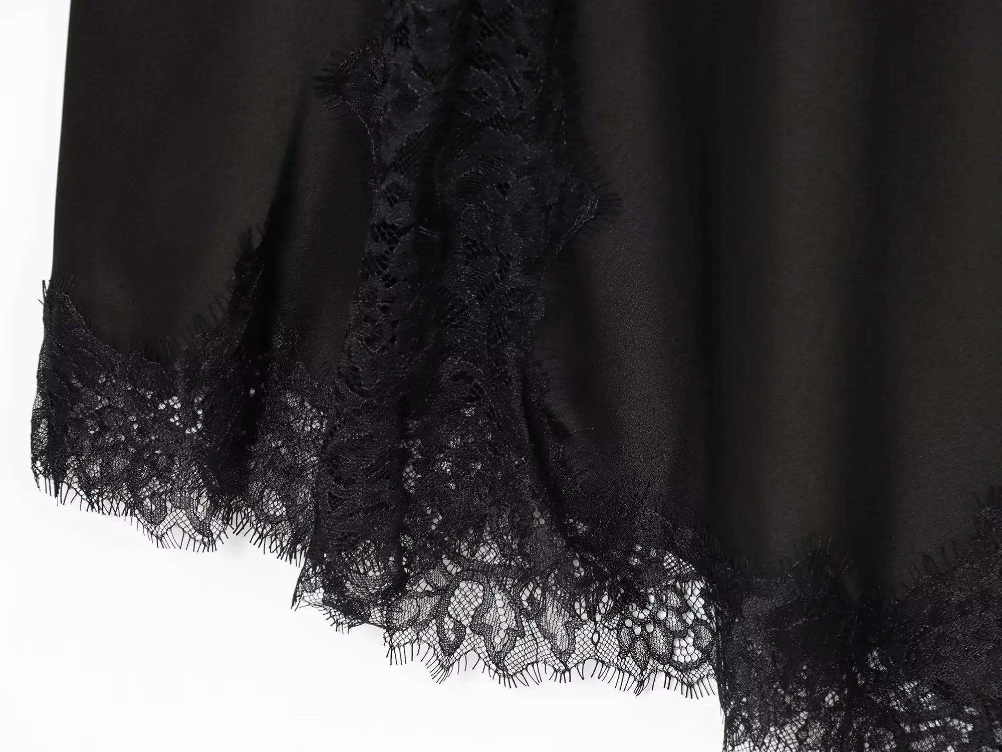 HH Fashion Soild Asymmetric Lace Satin Dress For Women's Sexy V-Neck Sleeveless Backless Slit Evening Party Slip Midi Dress