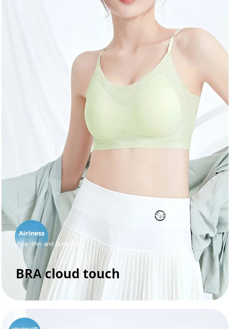 Summer Seamless Ultra-Thin Ice Silk Bra Women Sexy Push Up Bra Intimates Wireless Bralette Underwear Air Cooling Brassiere