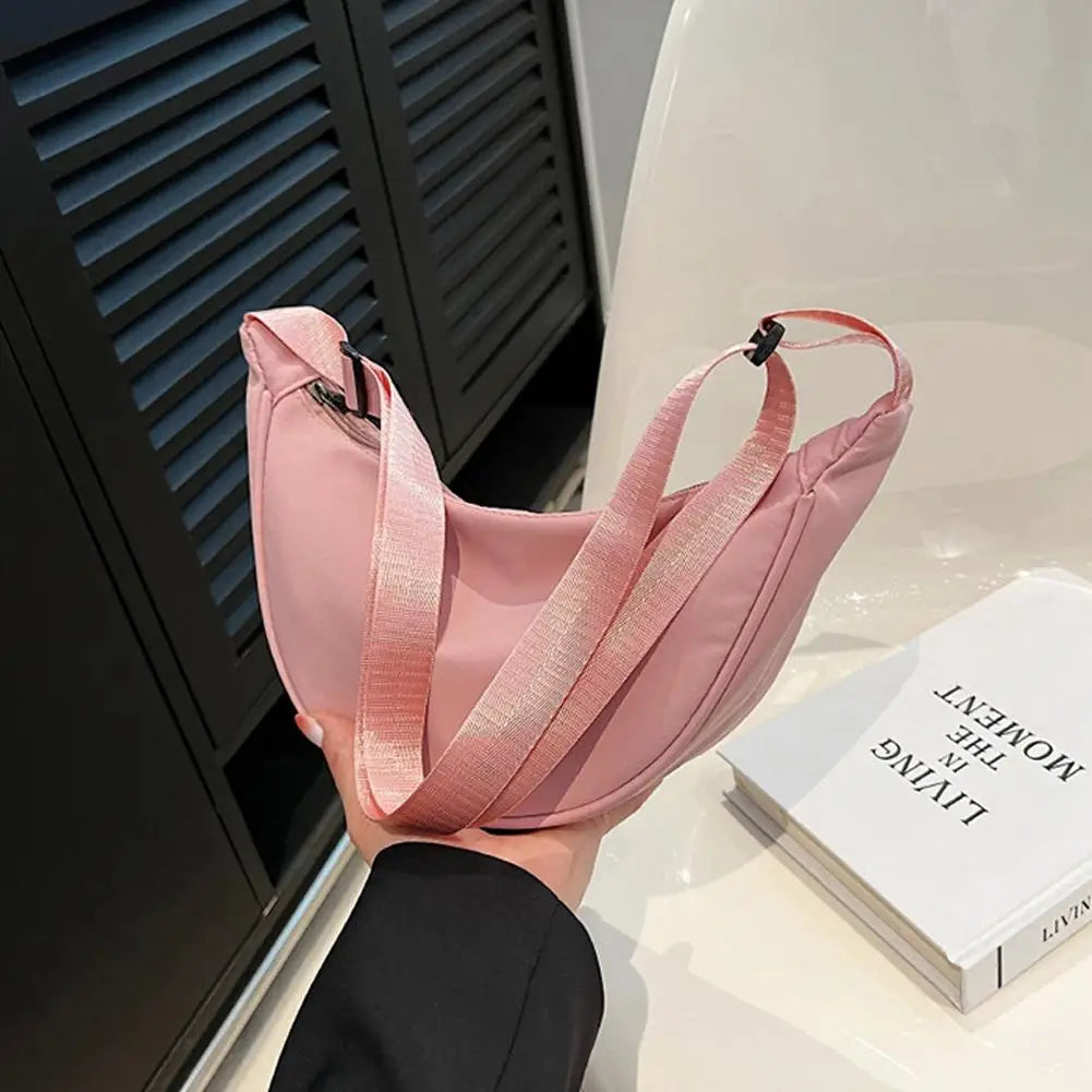 Trendy Women Casual Nylon Crossbody Bag Dumpling Bag Shoulder Bag Large Dumpling Purse Casual Women's Crossbody Bags