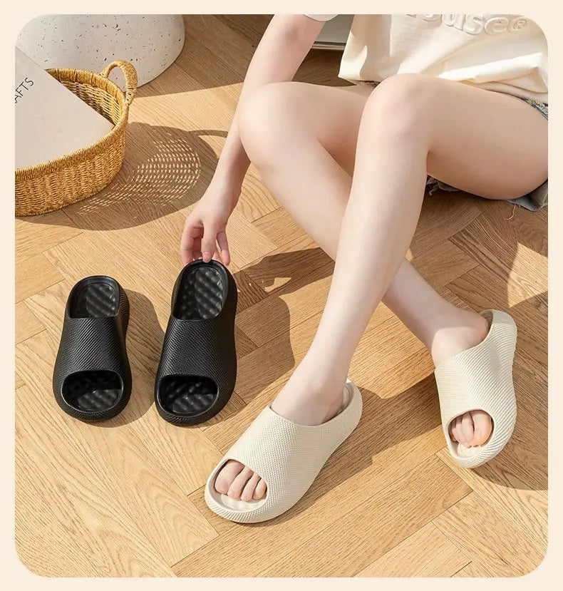 Chunky Platform EVA Cloud Slippers Women 2026 Summer Brand Design Thick Soft Bottom Non Slip Slides Couple Beach Sandals Woman