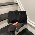Corduroy Travel Cosmetic Bag Portable Storage Bag Purses Women Large Capacity Clutch Shoulder Bags