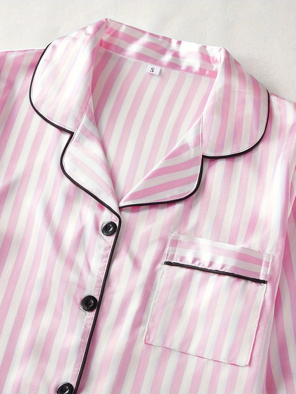 Autumn Winter Striped Pajamas Set for Women Sleepwear Long Sleeve Button Top and Long Pants Set Homewear Loungewear
