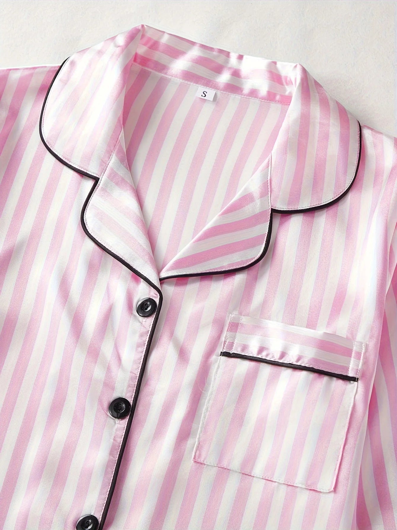 Autumn Winter Striped Pajamas Set for Women Sleepwear Long Sleeve Button Top and Long Pants Set Homewear Loungewear