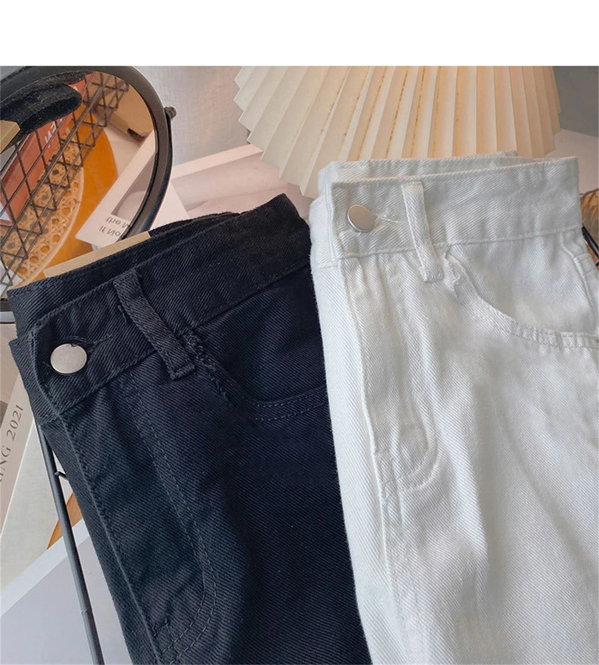 High Waist Wide Leg Short Jeans Women's Summer Loose Pocket Korean Style A-Line Casual Hot Pants Blue Denim Shorts Streetwear