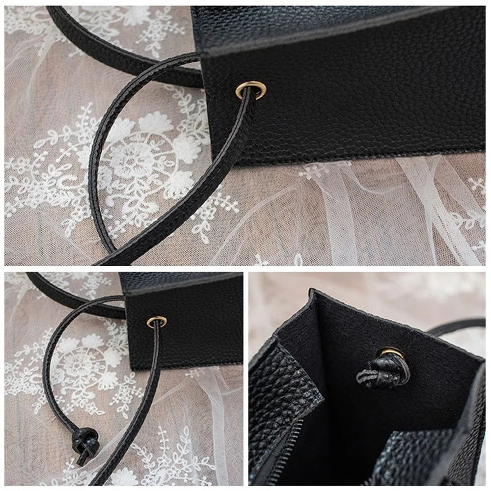 Fashion PU Leather Women Crossbody Bags Large Capacity 5 Colors Korean Shoulder Bag Waterproof Girls Tote Bag Women Girls