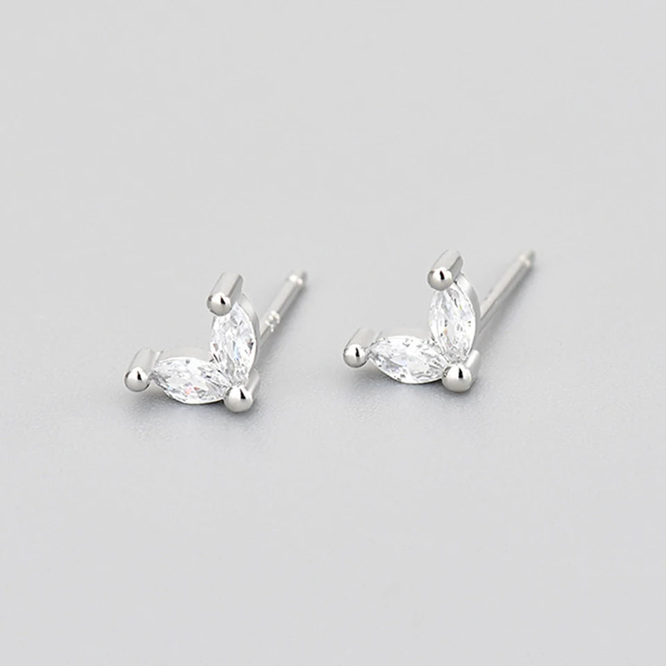 ZAKOL Marquise Cubic Zircon Stud Earring for Women Girls Ladies Fashion Silver Gold Color Daily Ear Accessories