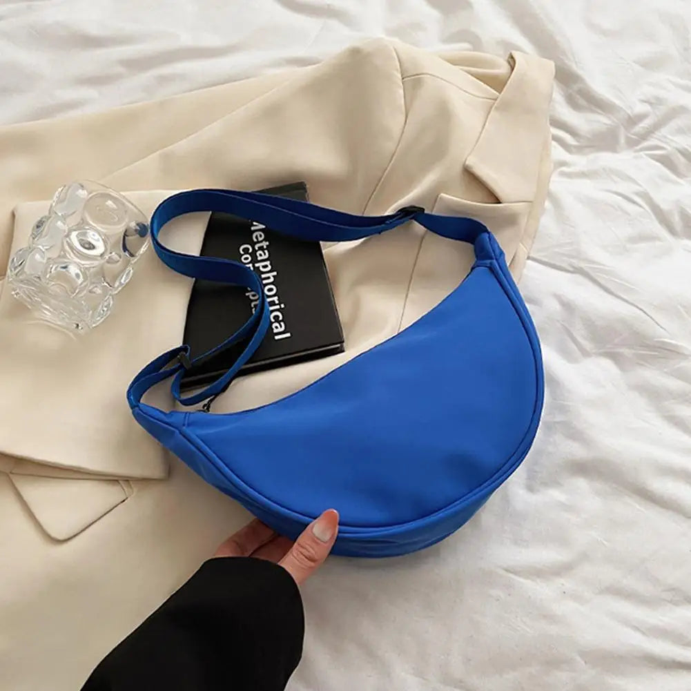 Trendy Women Casual Nylon Crossbody Bag Dumpling Bag Shoulder Bag Large Dumpling Purse Casual Women's Crossbody Bags