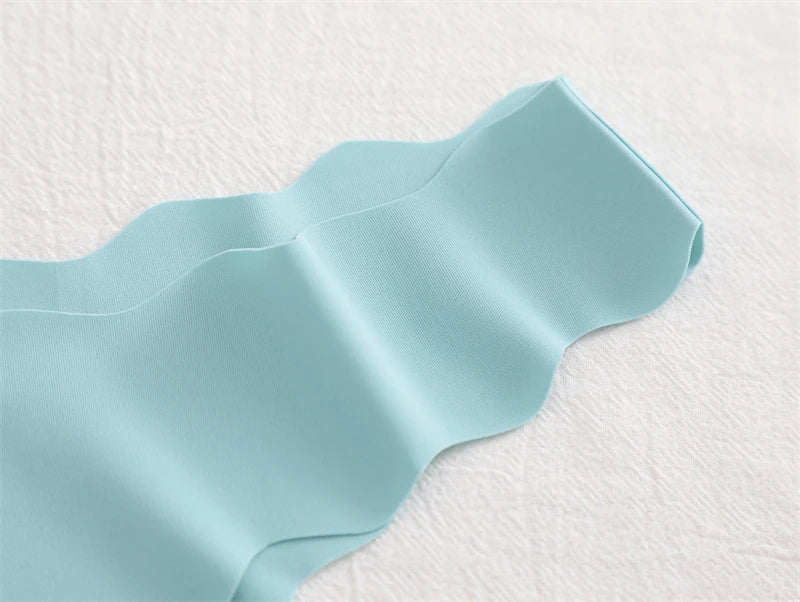 4Pcs Seamless Invisible Thongs Underwear for Women Low Waist Sexy Wave Belt T-Back Breathable Stretchy G-String Panties Lingerie