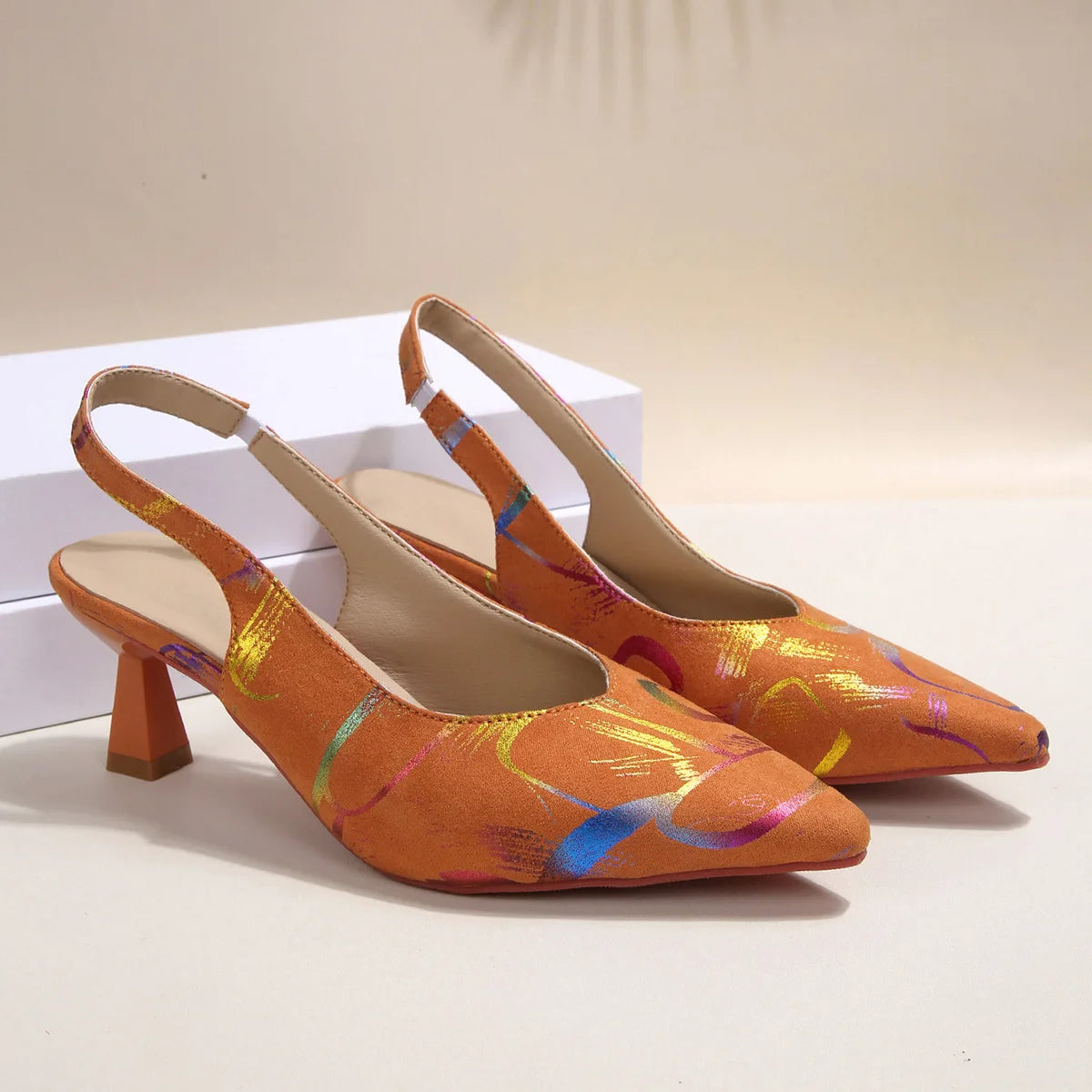 New Summer Sexy Women Slingback Sandals High Heel Lady Party Shoes French One Word High Heels with Thick Heels Baotou Sandals