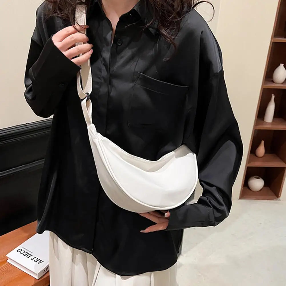 Trendy Women Casual Nylon Crossbody Bag Dumpling Bag Shoulder Bag Large Dumpling Purse Casual Women's Crossbody Bags