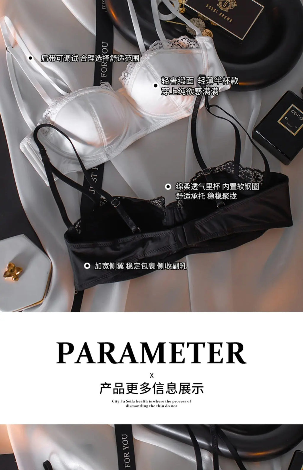 Sexy French Half Cup Invisible Bra Set Soft Underwire Minimizer Push Up Lingerie Set S-XL Comfort Breathable Anti Sag Stylish