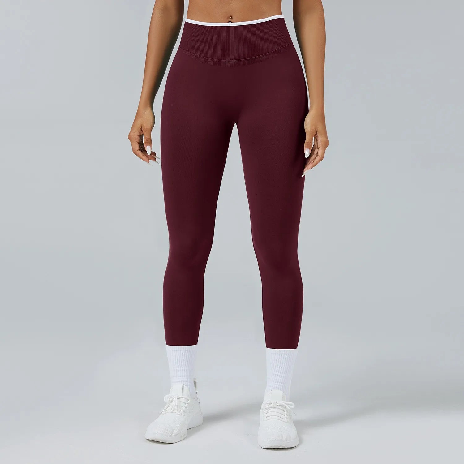 Women Elastic Waist Yoga Pants Seamless Push Up Leggings Sport Fitness Running Gym Quick Dry