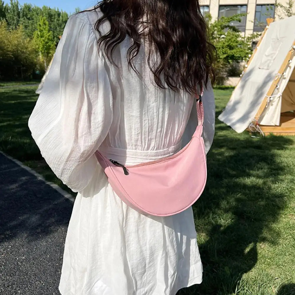 Trendy Women Casual Nylon Crossbody Bag Dumpling Bag Shoulder Bag Large Dumpling Purse Casual Women's Crossbody Bags