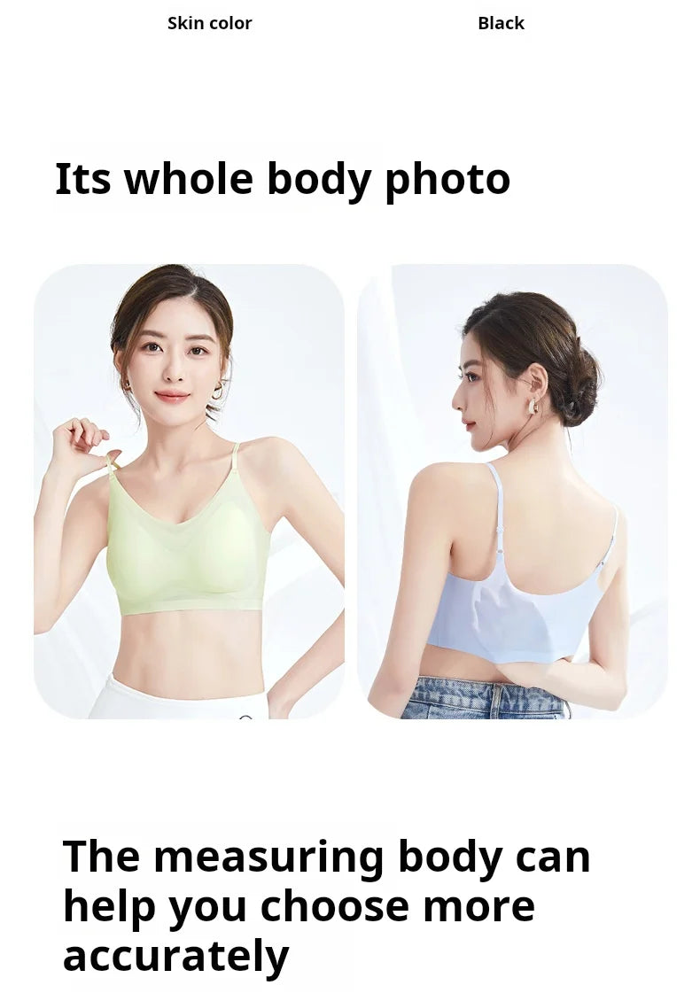 Summer Seamless Ultra-Thin Ice Silk Bra Women Sexy Push Up Bra Intimates Wireless Bralette Underwear Air Cooling Brassiere